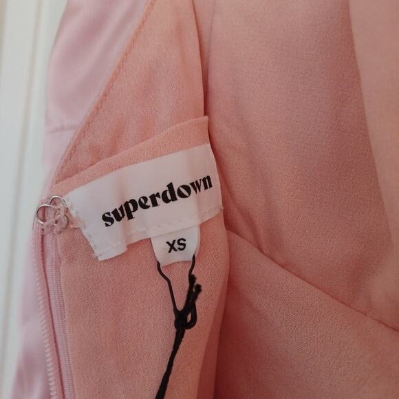 Superdown Satin Kimora Mini Dress Blush Pink XS NWT - Picture 10 of 14